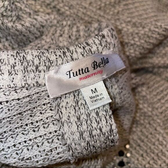 Maternity Sweater Studded Buttons Heart - Picture 4 of 7